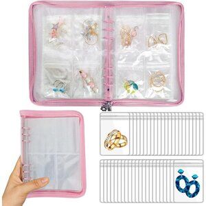 Earring Organizer Case Travel Jewelry Organizer Transparent Jewelry Storage Book
